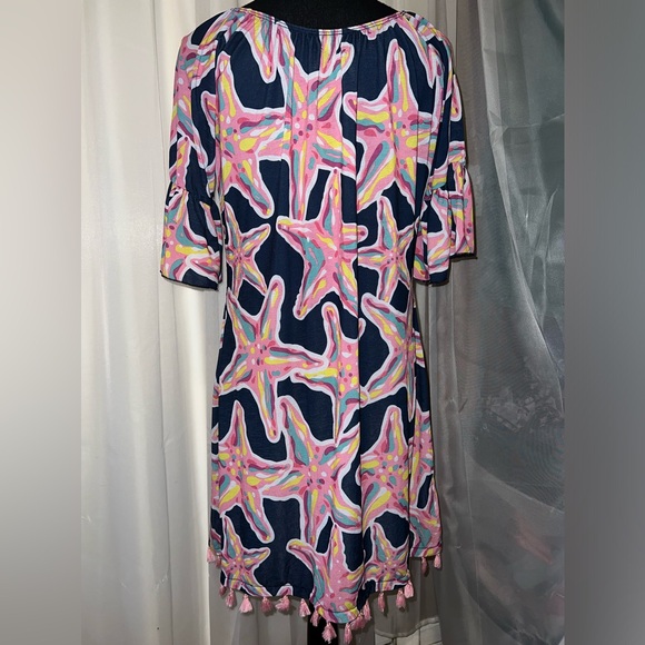 Simply Southern Three Quarters Sleeve Tassels Hem Dress - Picture 4 of 6